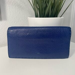FENDI Selleria 2 Tone Leather Bi Fold Long Wallet